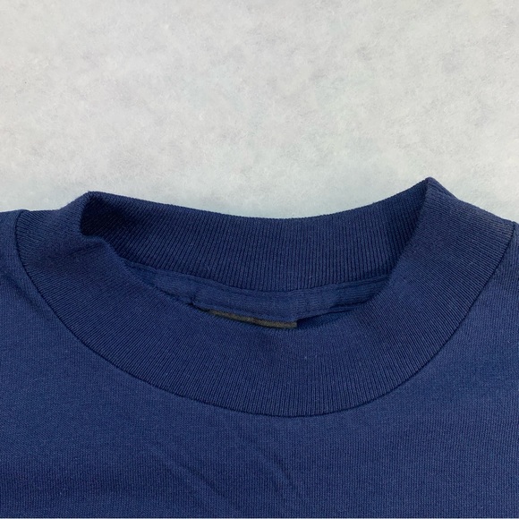 Vintage Virginia City (Nevada) T Shirt Solid Navy Blue With Logo, US Flag, Small - Picture 9 of 11